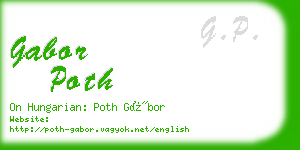 gabor poth business card